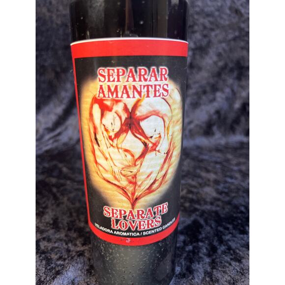 Black Separate Lovers 7-Day Spiritual Candle - Picture 2 of 4